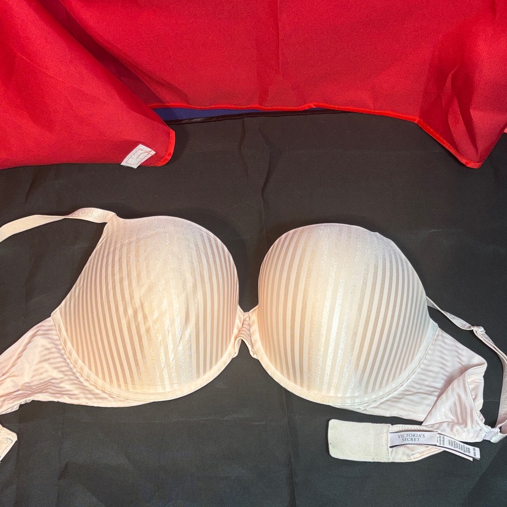 Victoria's Secret Cream Striped Bra